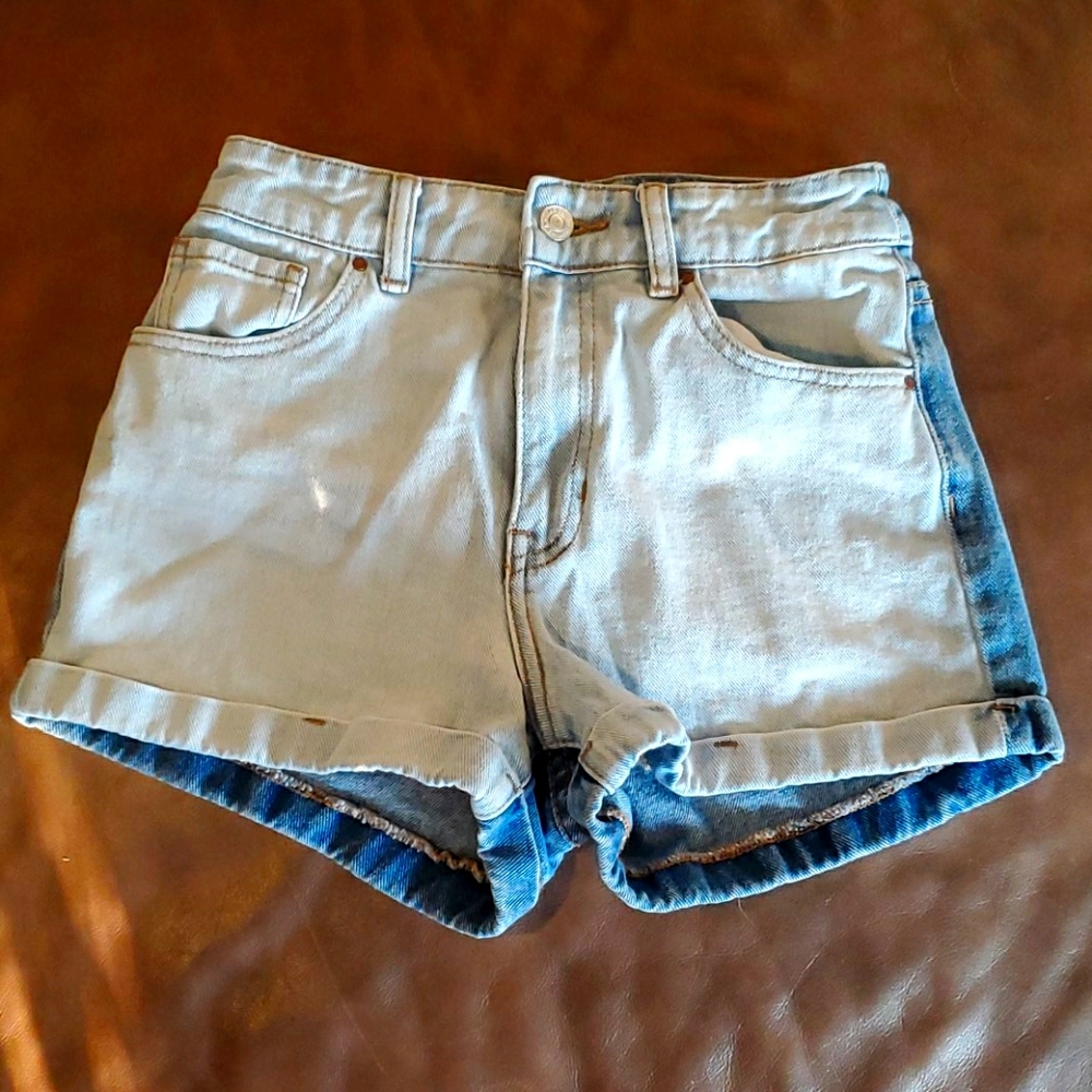 2 Tone Mom Shorts
